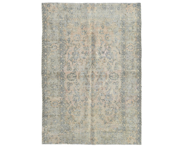 4x6 Vintage Brown Persian Style Distressed Hand Knotted Wool Area Rug